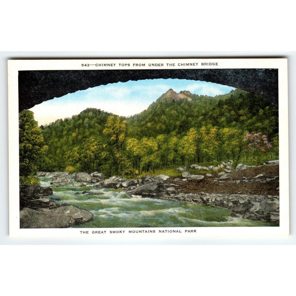 Vintage Postcard – Arch Rock, Great Smoky Mountains National Park – Tenn Linen